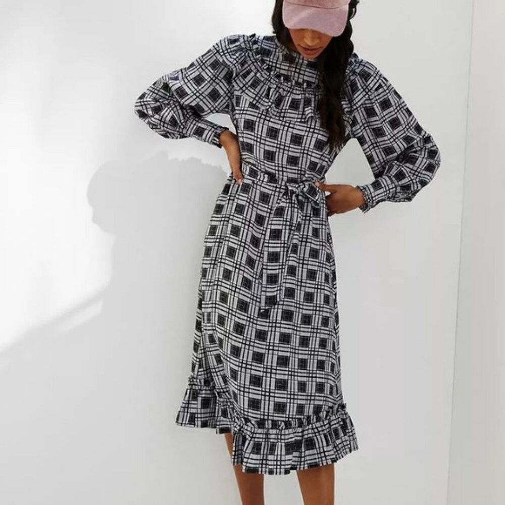Anthropologie Vincenne Maxi Dress | Floral Ruffle Boho Wedding Guest Dress S NWT